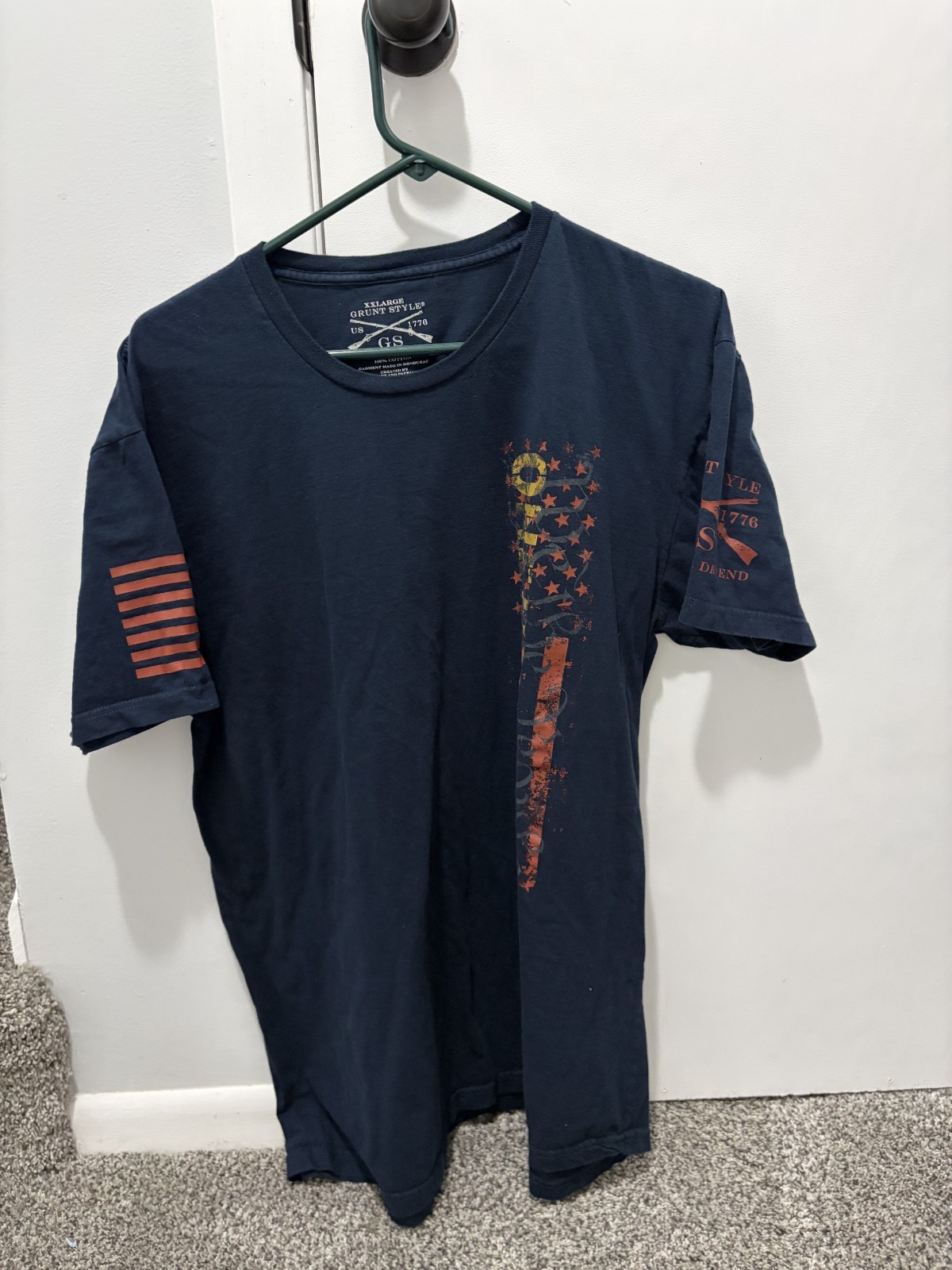 LOT Of 12 Grunt Style T Shirts Size 2XL XXL American Flag Military