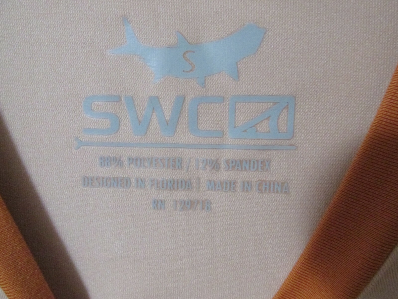 Men’s SWC Skinny Water Culture Clearwater Raglan Tee Size SM Fishing