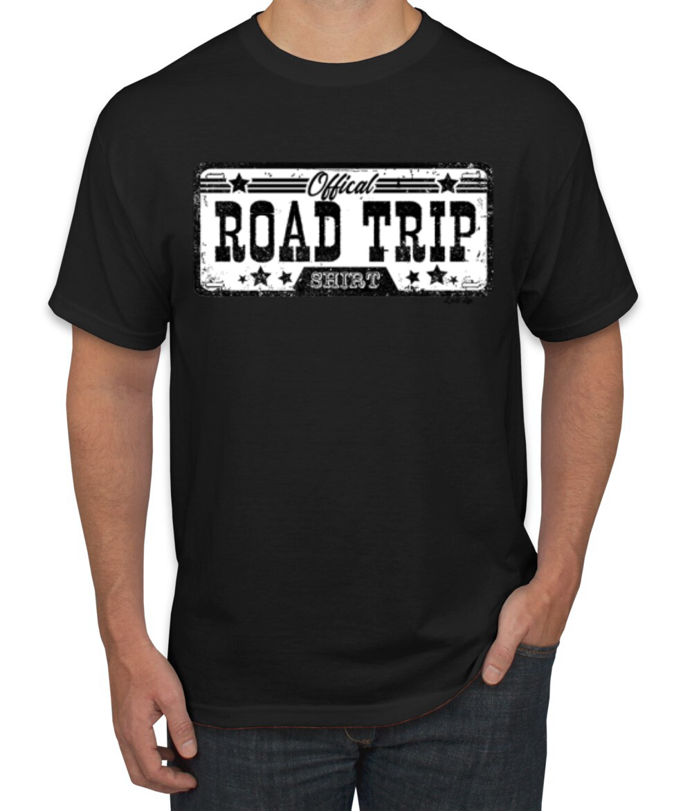 Official Road Trip Shirt Retro Black and White Men TShirt