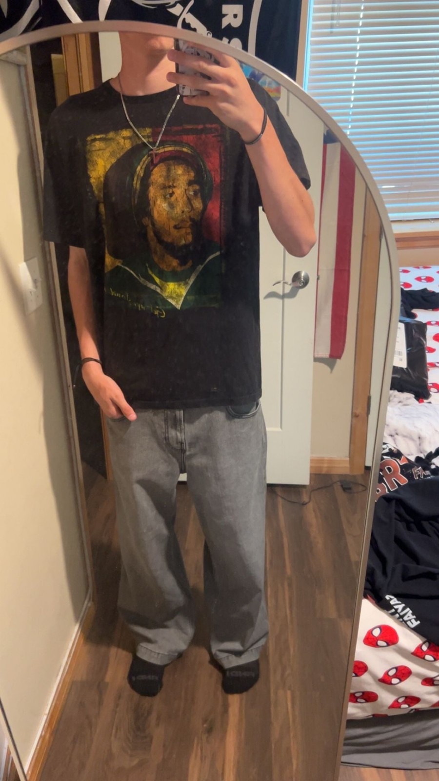 Bob Marley Get Up Stand Up Graphic T-Shirt XL Black