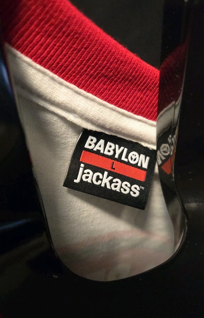 Babylon x Jackass Knoxville Ringer Tee | Size LARGE | 25th Anniversary T-shirt