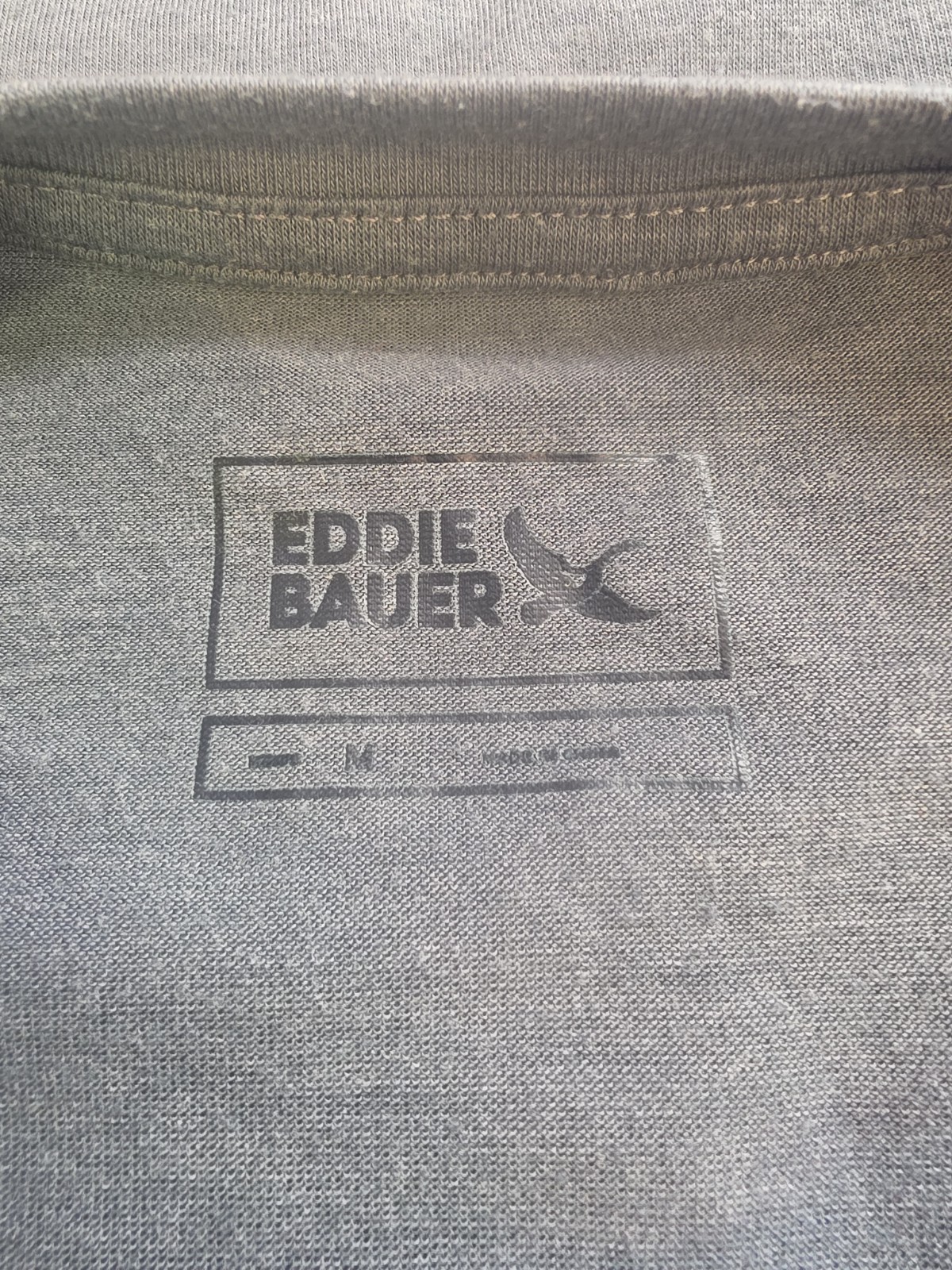 Eddie Bauer Mens Graphic T-Shirt Topographic Map Short Sleeve Crew Neck Medium