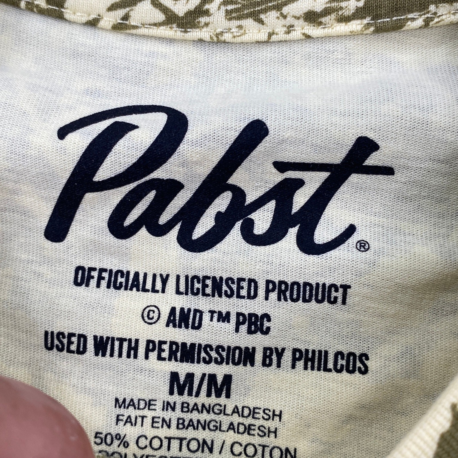Pabst Colt 45 T-Shirt Mens Medium Green All Over Print Malt Liquor Graphic Tee