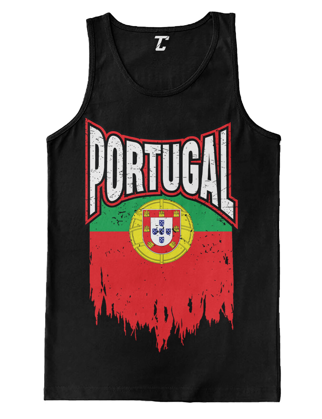 Torn Portugal Flag – Portuguese Heritage Proud Pride Men’s Tank Top