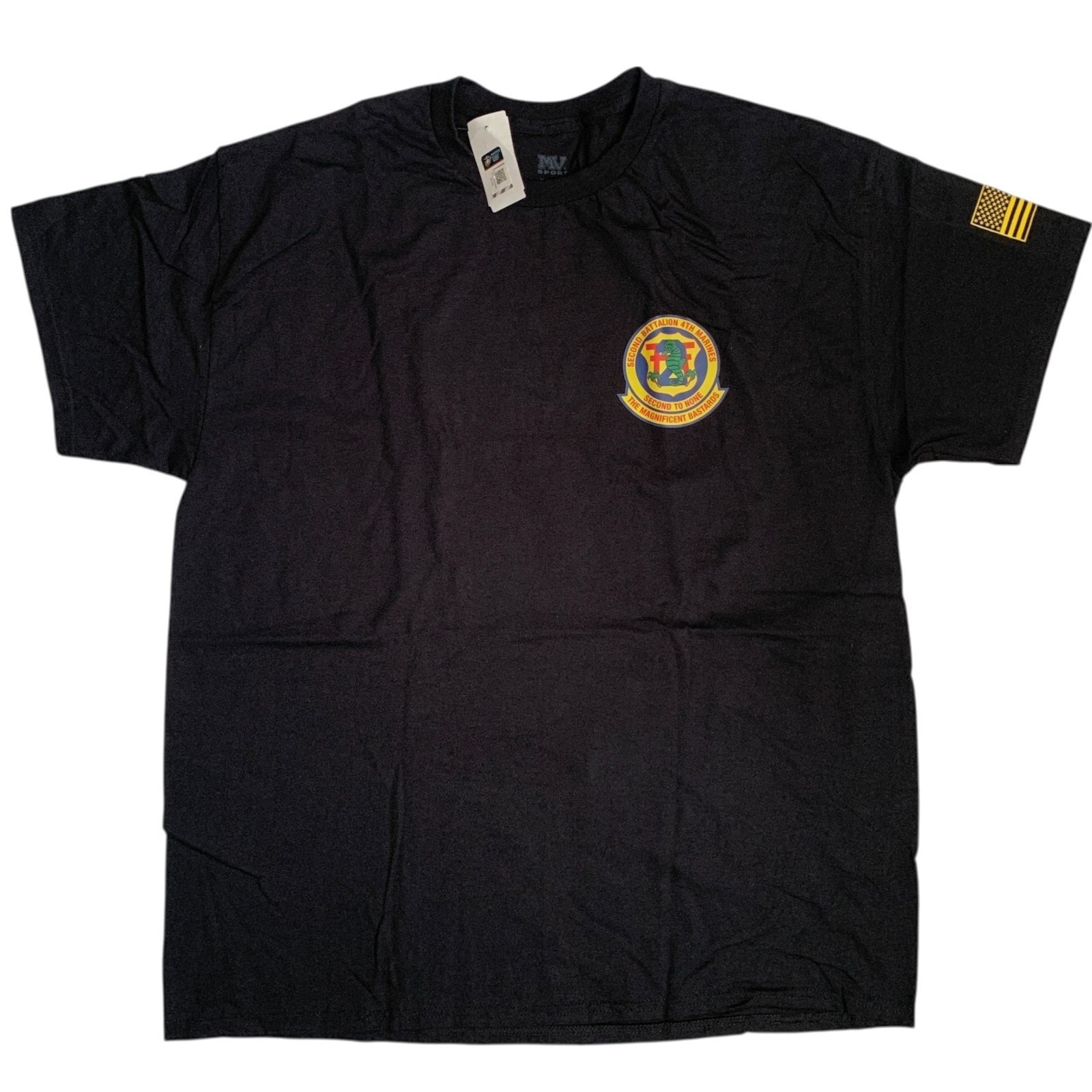 USMC Men’s Size M 2nd Battalion 4Th Marines Short Sleeve Black T-Shirt Brand New