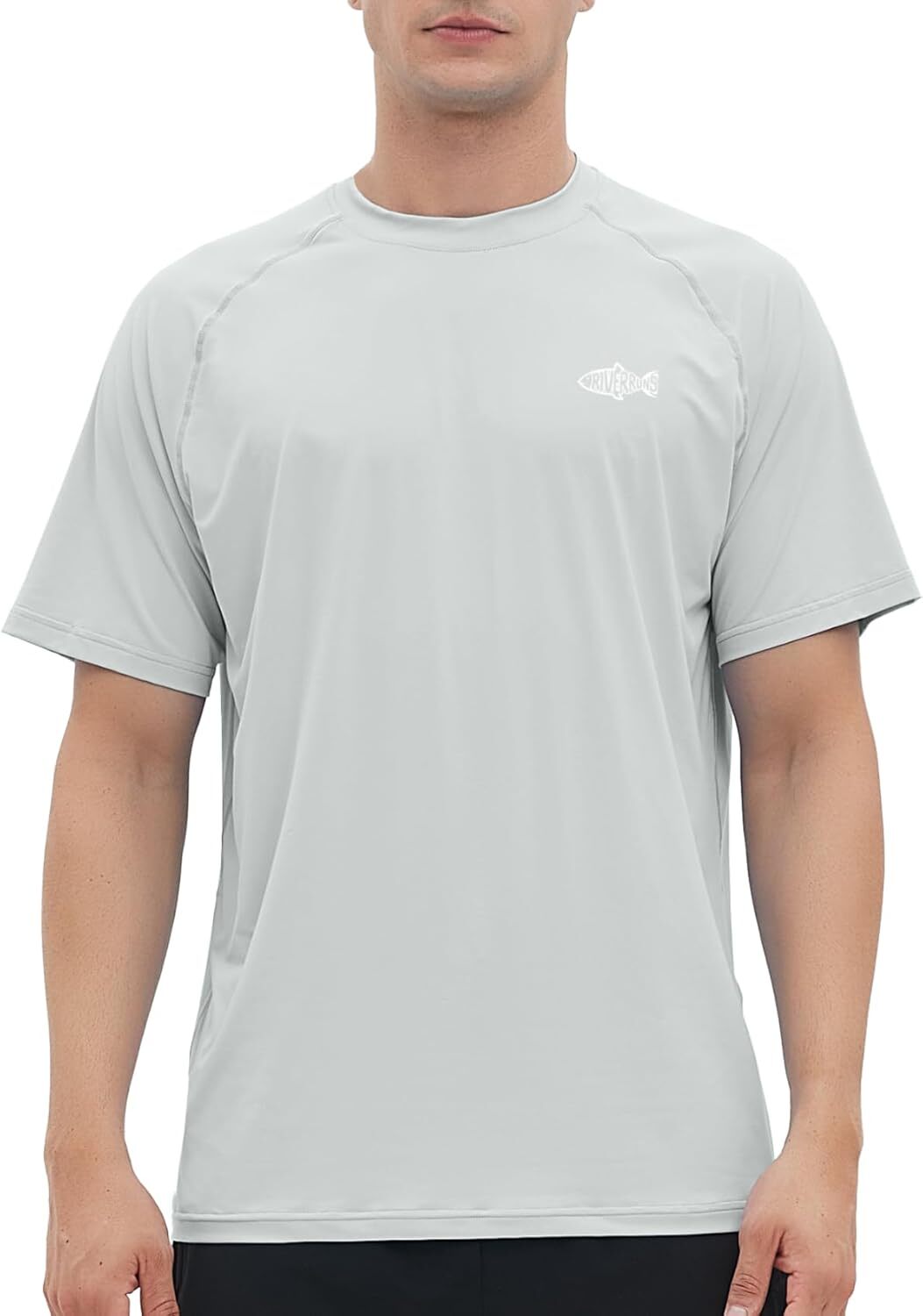Men’s Rash Guard Short Sleeve UPF 50 Quick Dry Sun Protection Fishing T Shirt