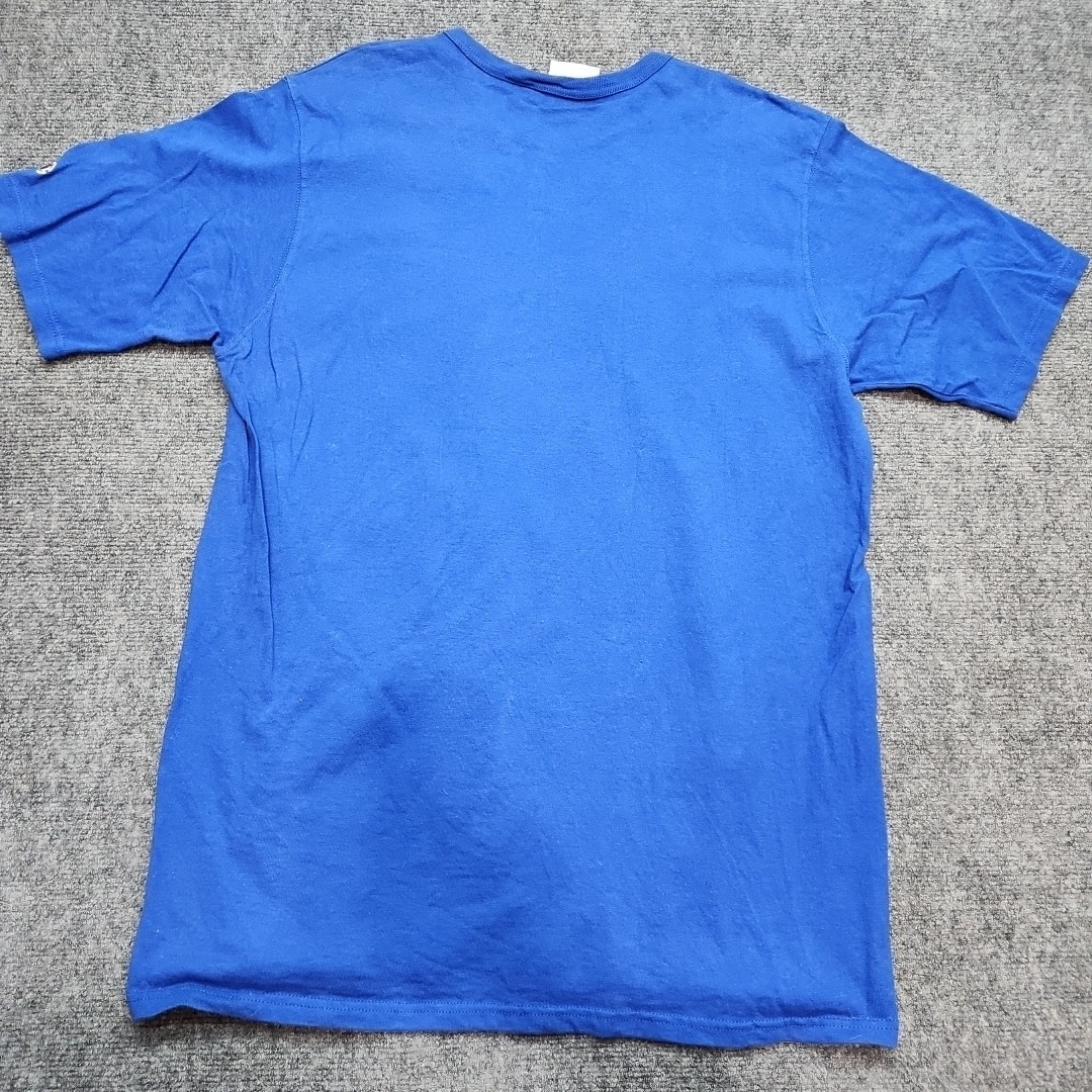 Vintage Champion Athletic Blank T-Shirt Men XL Sportswear Plain Blue Late 90s