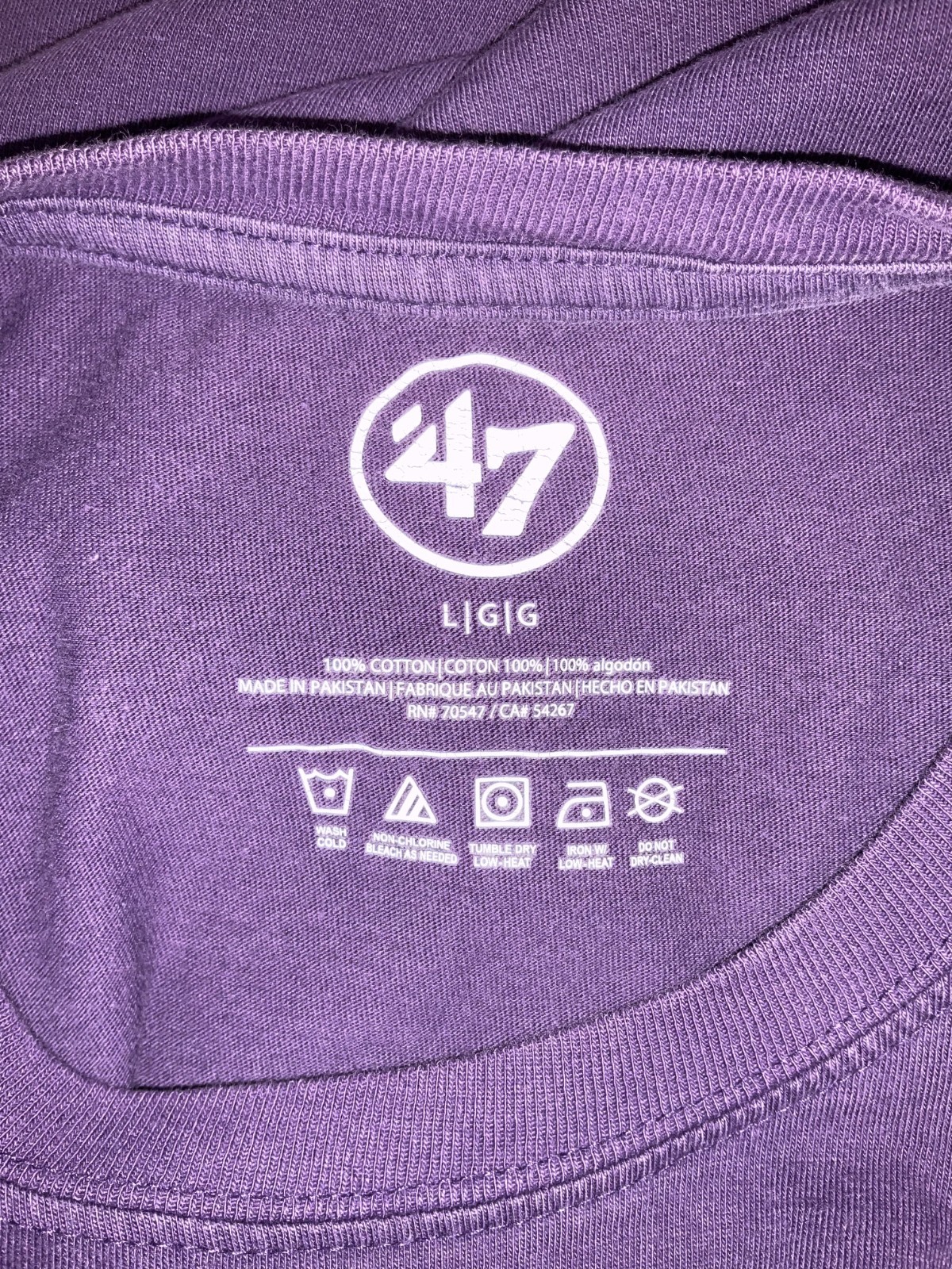 Los Angeles Lakers Short Sleeve T-Shirt Adult Large Purple