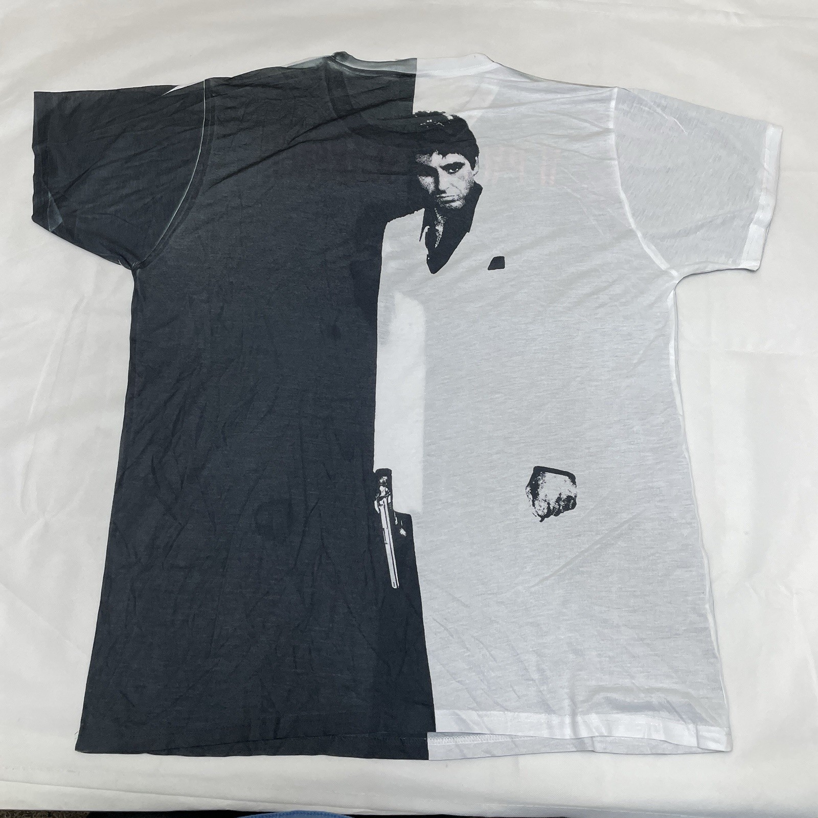 Scarface Al Pacino Shirt Dye Sublimated Tony Montana Logovision New Size 2XL