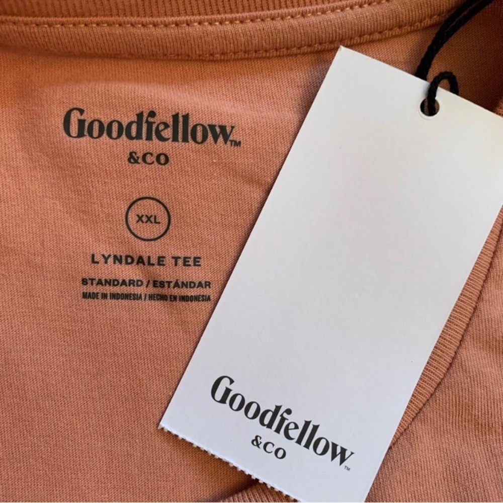 Goodfellow & Co Size XXL Apricot Lyndale Tee Short Sleeve T-Shirt NWT