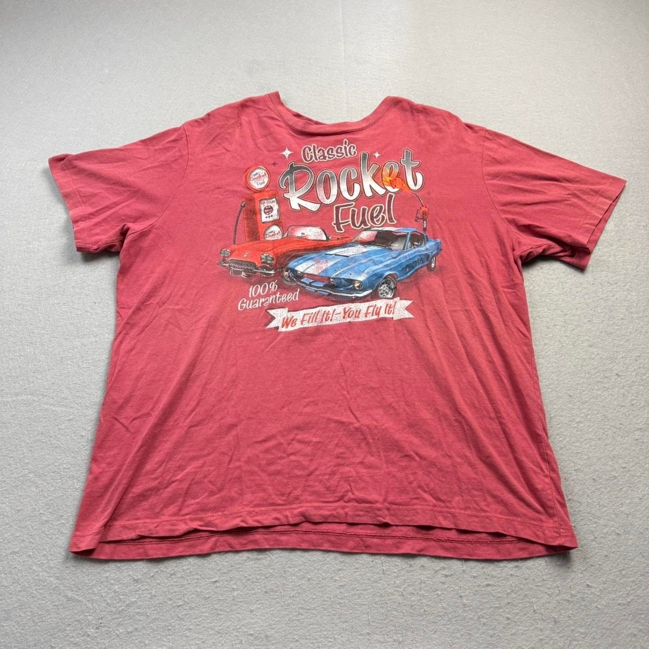 Rocket Fuel Classic Cars Graphic T-Shirt Red XL