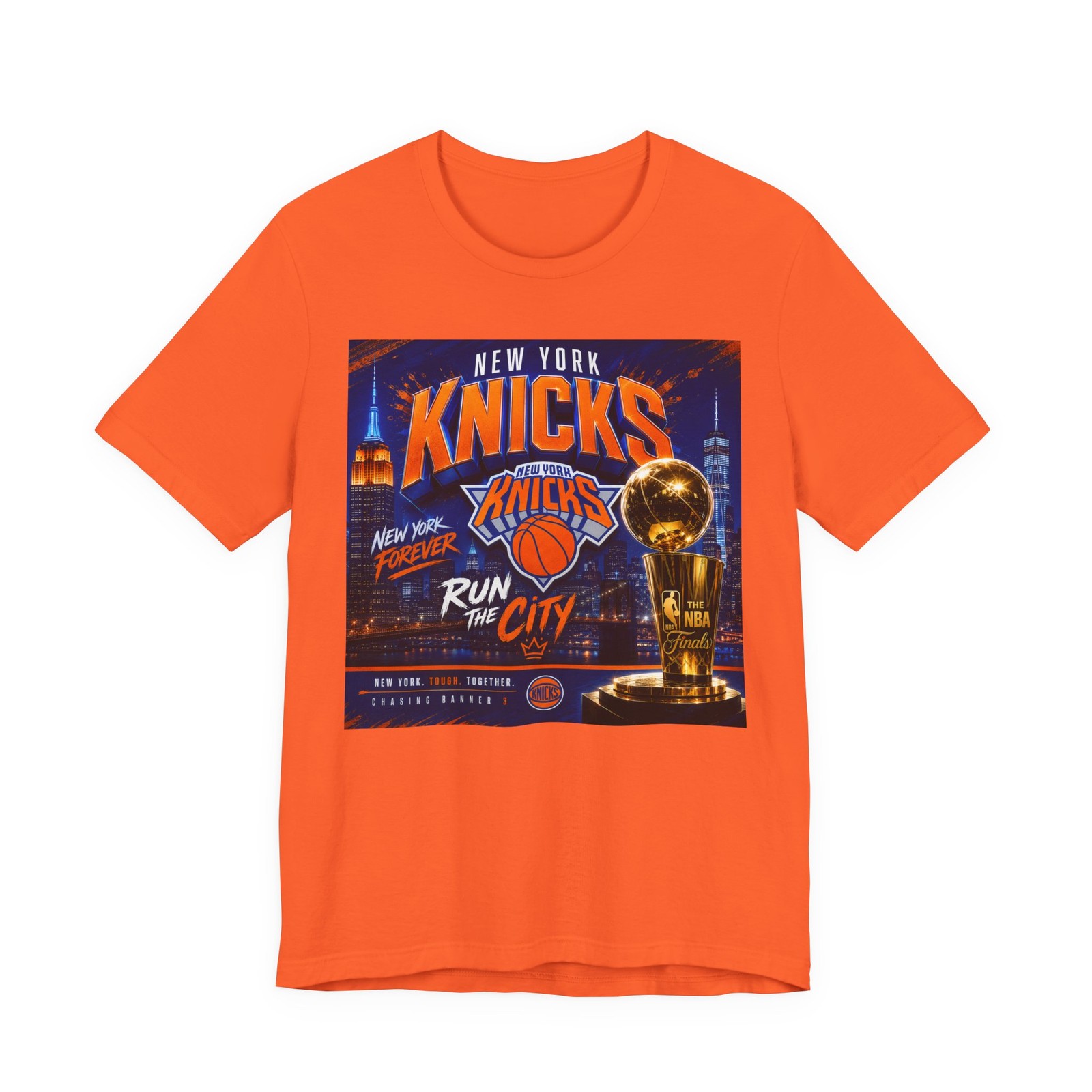 New York Knicks Run the City T-Shirt | Basketball Trophy Tee