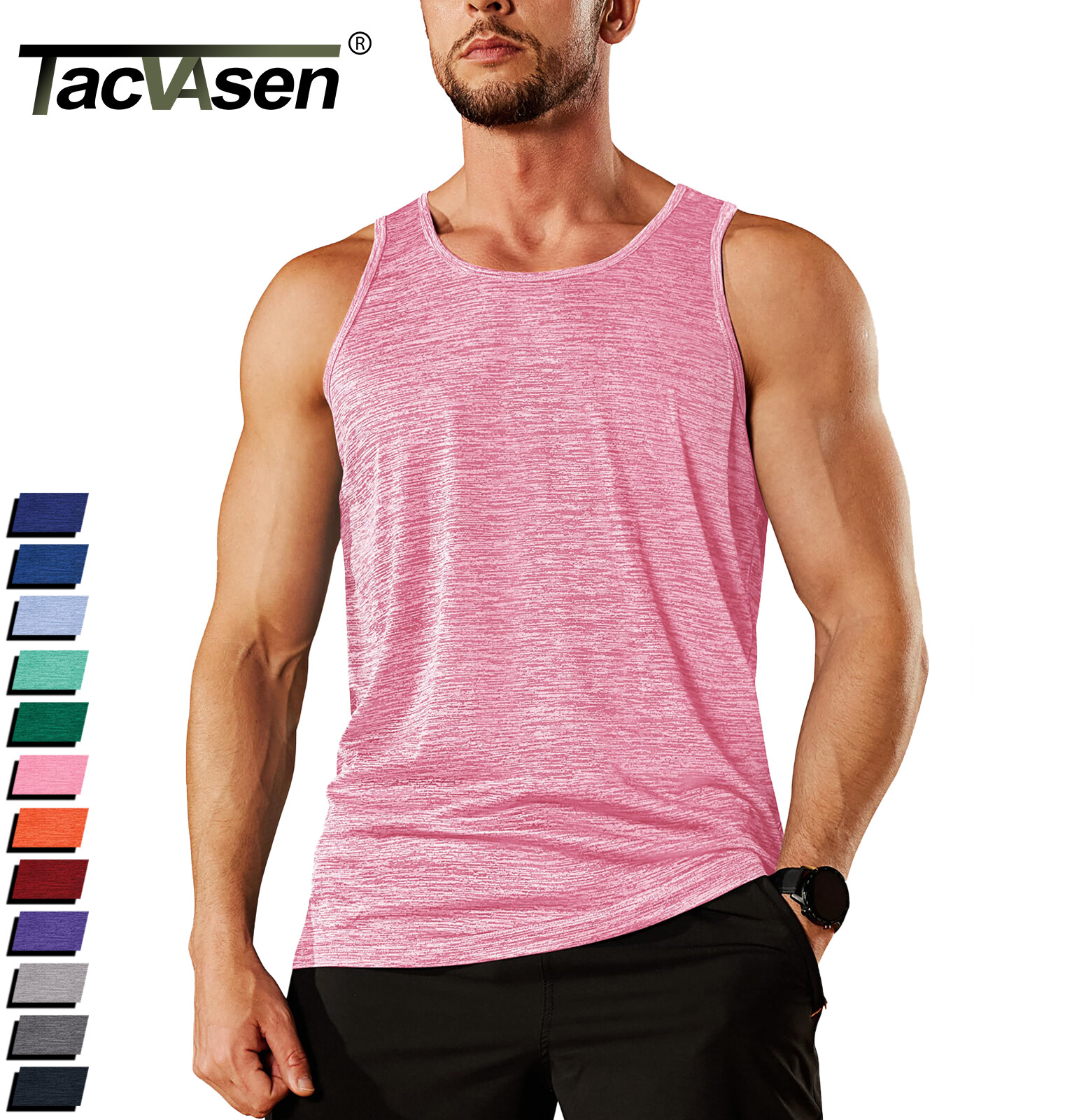Men’s Tank Tops Quick Dry Workout Sleeveless Summer Athletic Gym Muscle T-Shirts