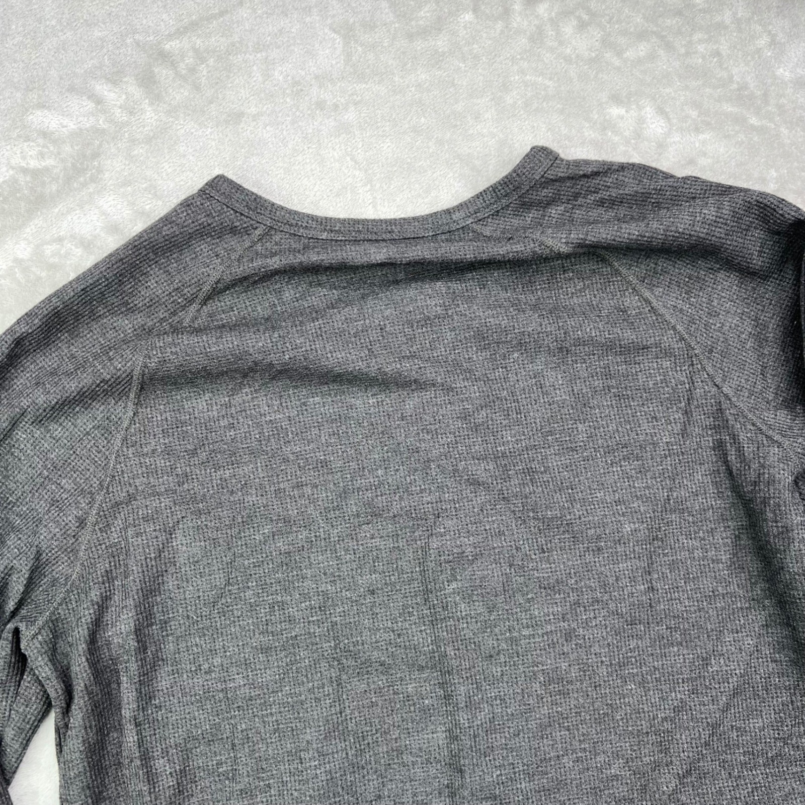 Mack Weldon Waffle Knit Henley Mens Medium Wool Blend Long Sleeve Thermal 2 Pack