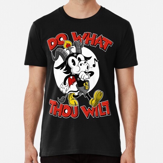 Do What Thou Wilt Baphomet 30s Cartoon Occult Esotericism S-5XL USA Made T-Shirt
