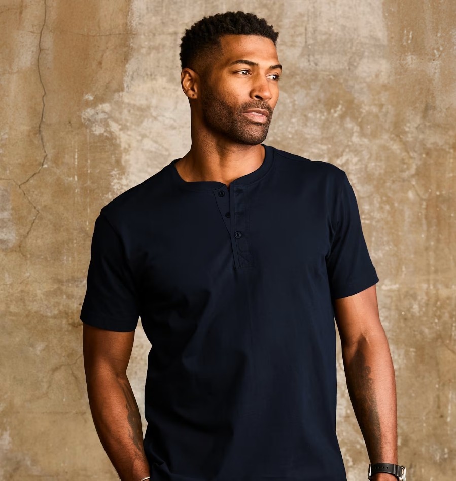 Sturdy Henley Tee-bestselling Sturdy Tee, the Sturdy Henley adds a 3-button.