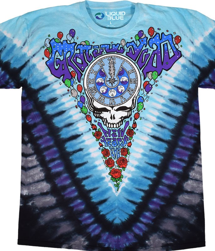 [Limited Edition] Vintage Grateful Dead Midnight Hour Tie-Dye T-Shirt Liquid Blu