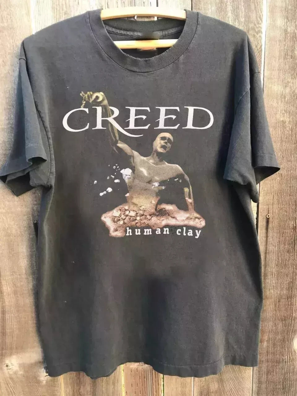 Creed Human Clay Album Charcoal T Shirt Full Size S-5XL Unisex Tee