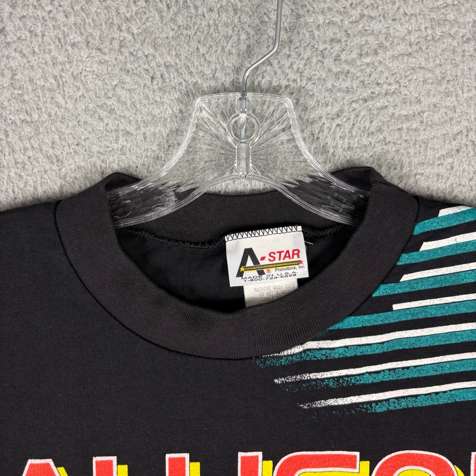 Vtg NASCAR AOP 1993 Davey Allison T-shirt Men’s XL 28 Havoline USA Single Stitch