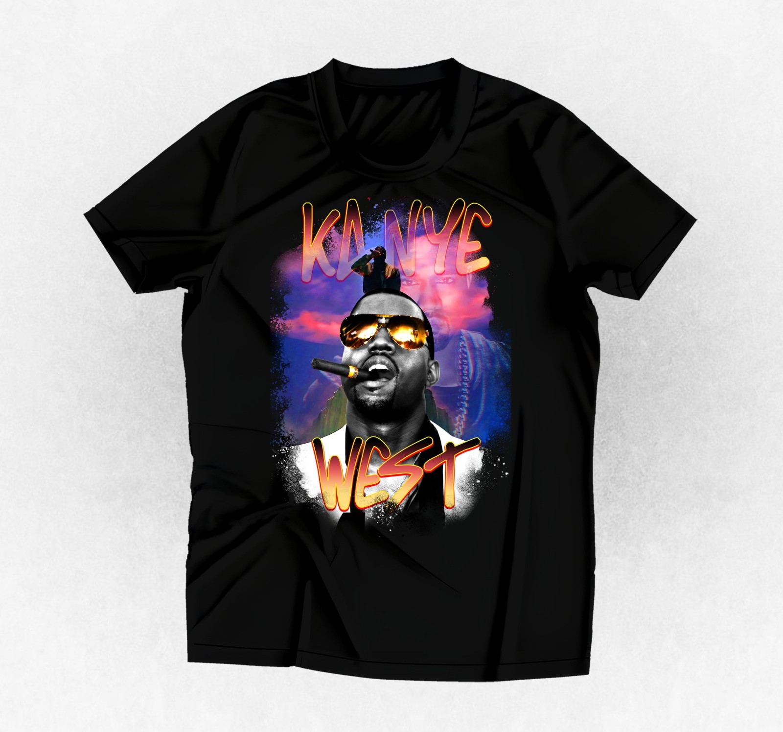 Rapper Kanye West graphic t-shirt black or any color and size you choose