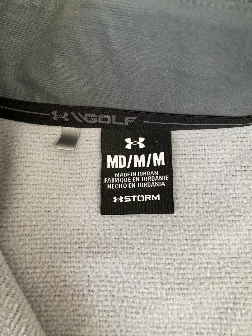 Under Armour Golf Storm 1/4 Zip Pullover Gray Men’s Size M Graphic Print Cake