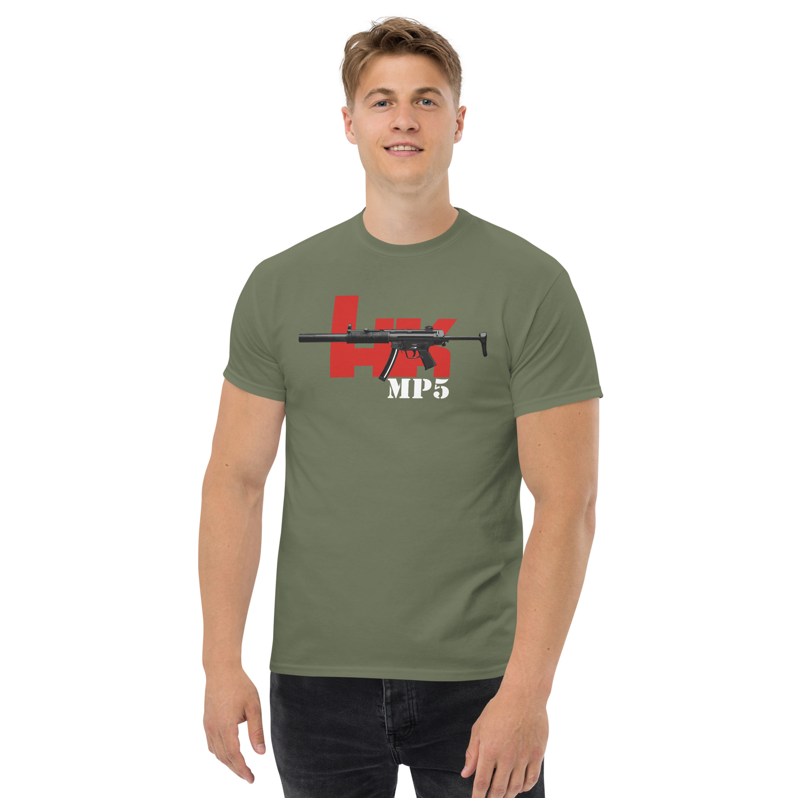 MP5 HK Gun Firearm Submachine Guns SWAT Team Military Unisex T-Shirt
