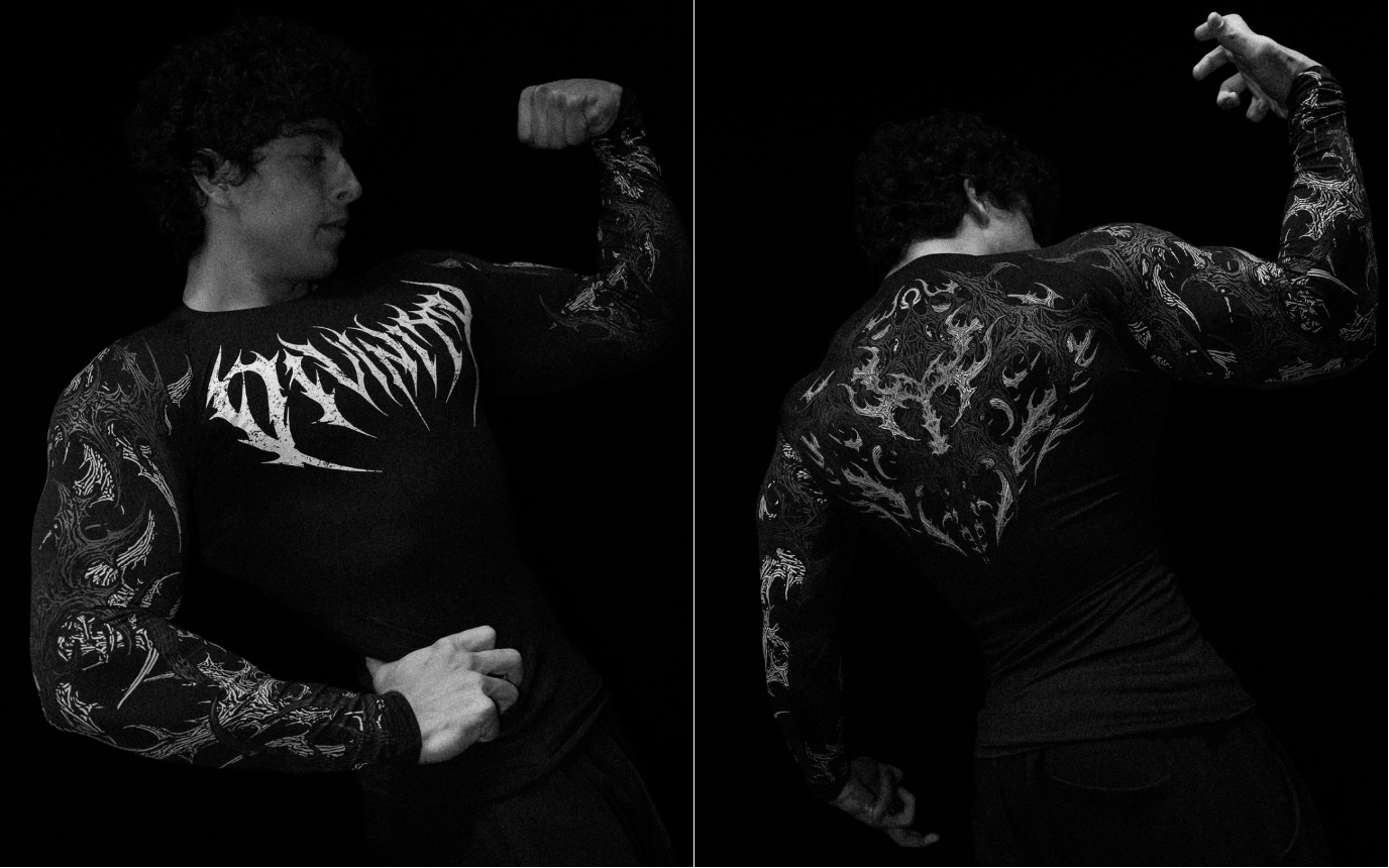 Breathedivinity Striped high-elastic sports tight long-sleeved shirt