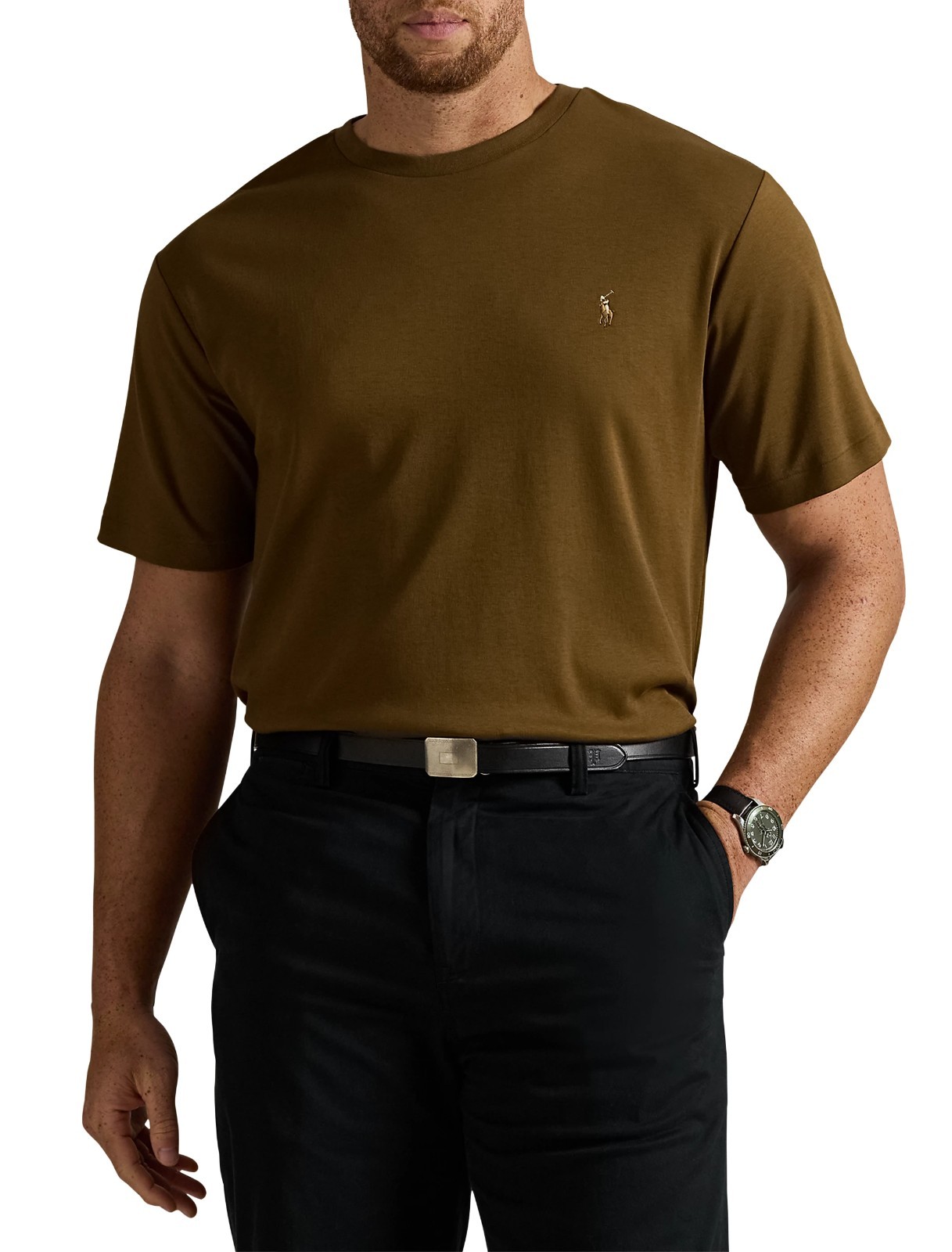 Polo Ralph Lauren Mens Soft Cotton Touch T Shirt in Brown Size XLT