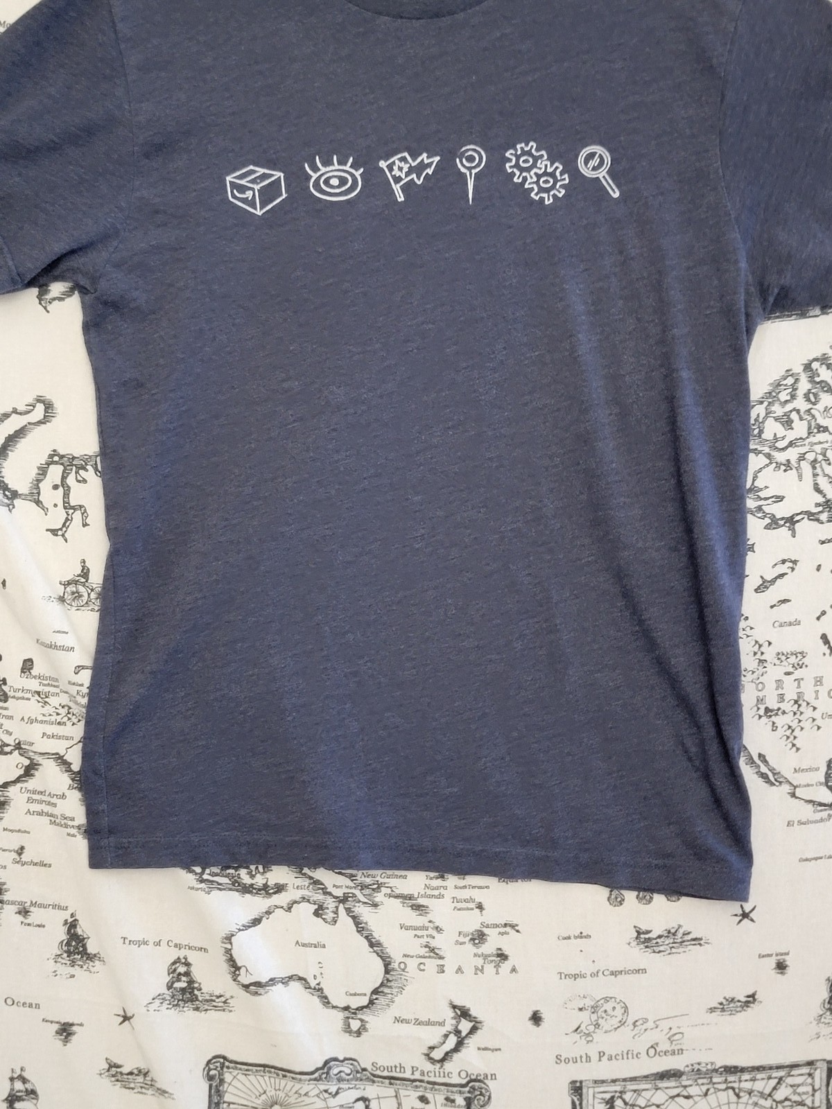 Next Level Apparel Men’s Graphic T-Shirt – Blue – Size M