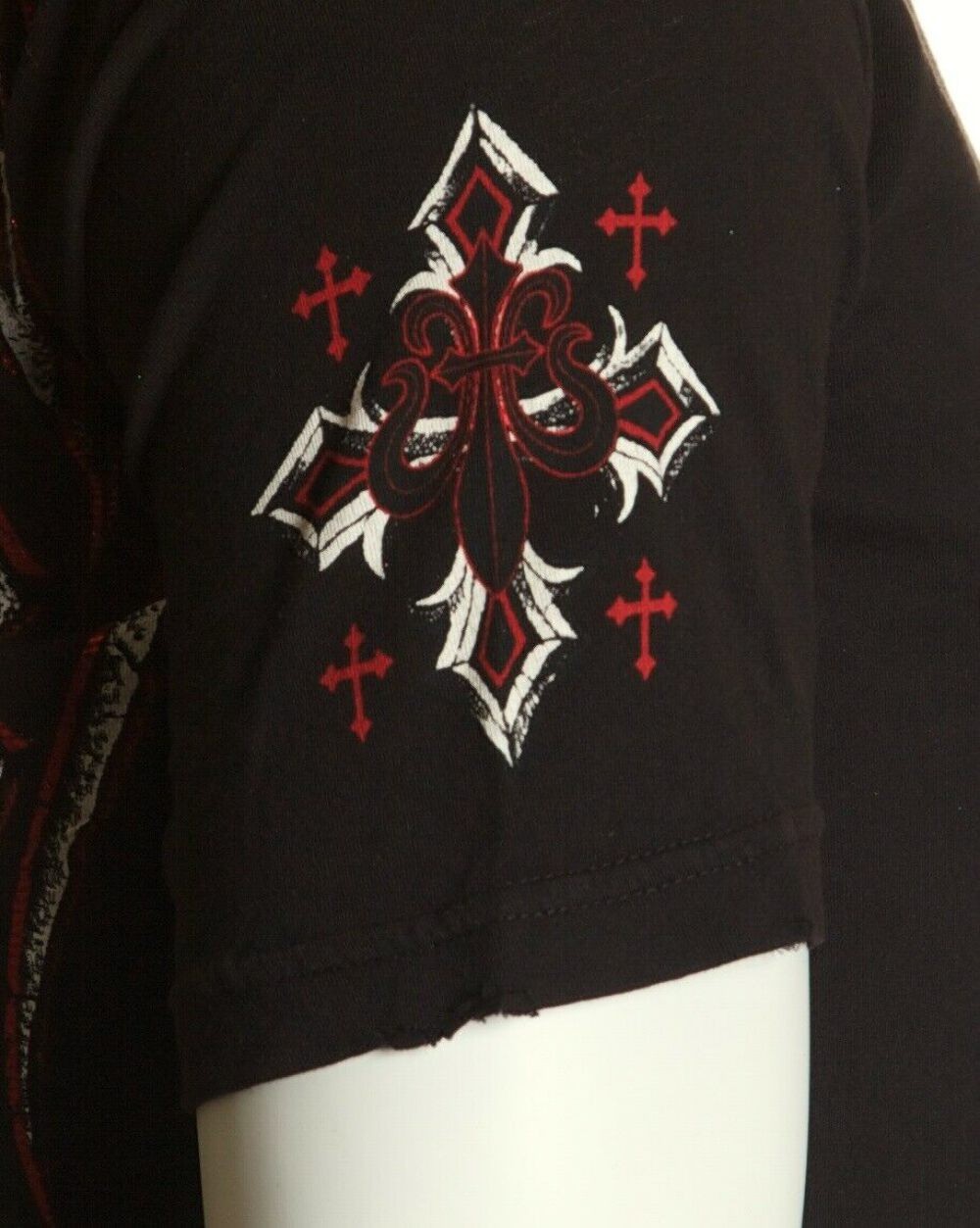ARCHAIC by AFFLICTION Mens T-shirt Spine Wings Black Regular Fit S-2XL