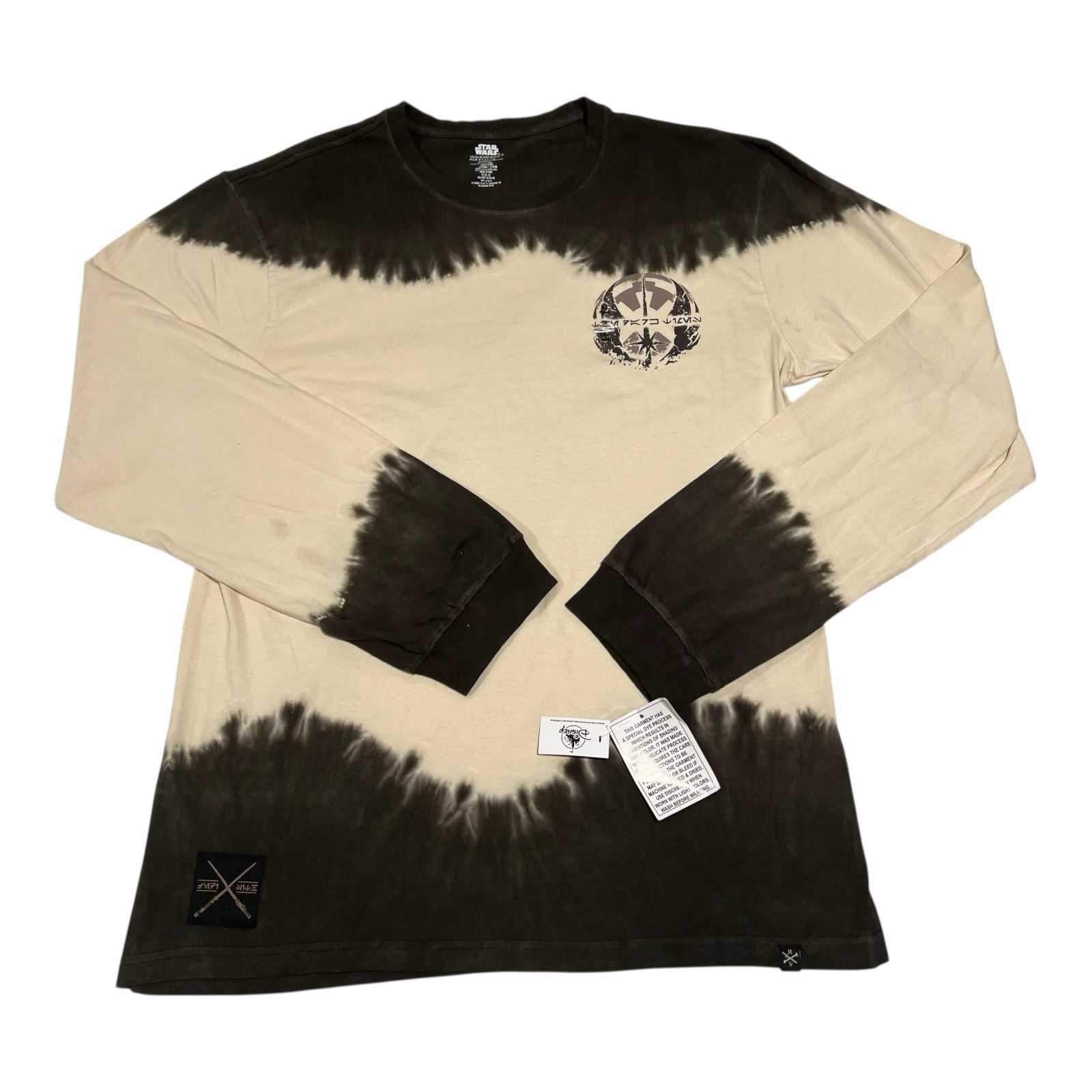 Star Wars Long Sleeve Tie-Dye Graphic tee Galaxy’s Edge Disney Darth Vader XL