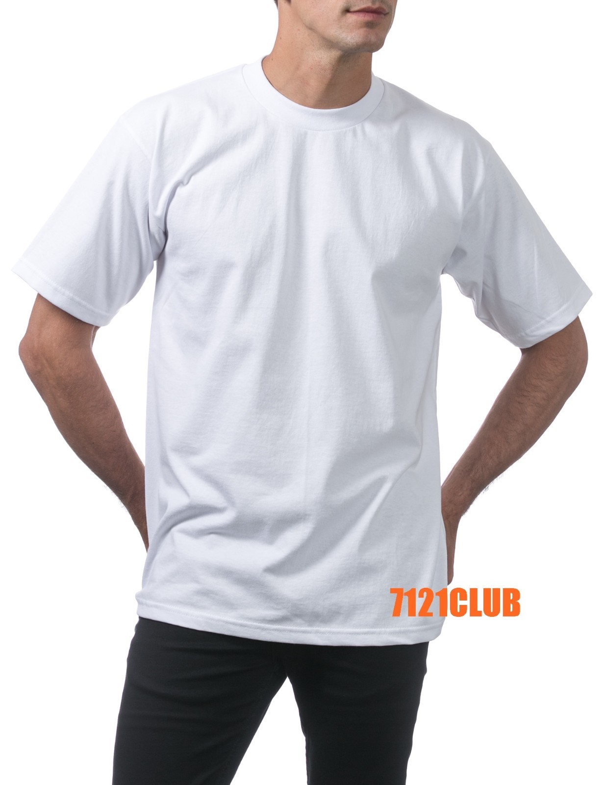 6 PACK PRO CLUB MENS T SHIRTS PLAIN WHITE PROCLUB HEAVYWEIGHT SHORT SLEEVE S-7XL