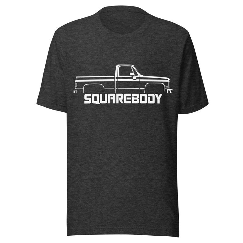 1987 Silverado C10 Chevy Truck Tshirt for Square Body Pickup Owners Enthusiasts