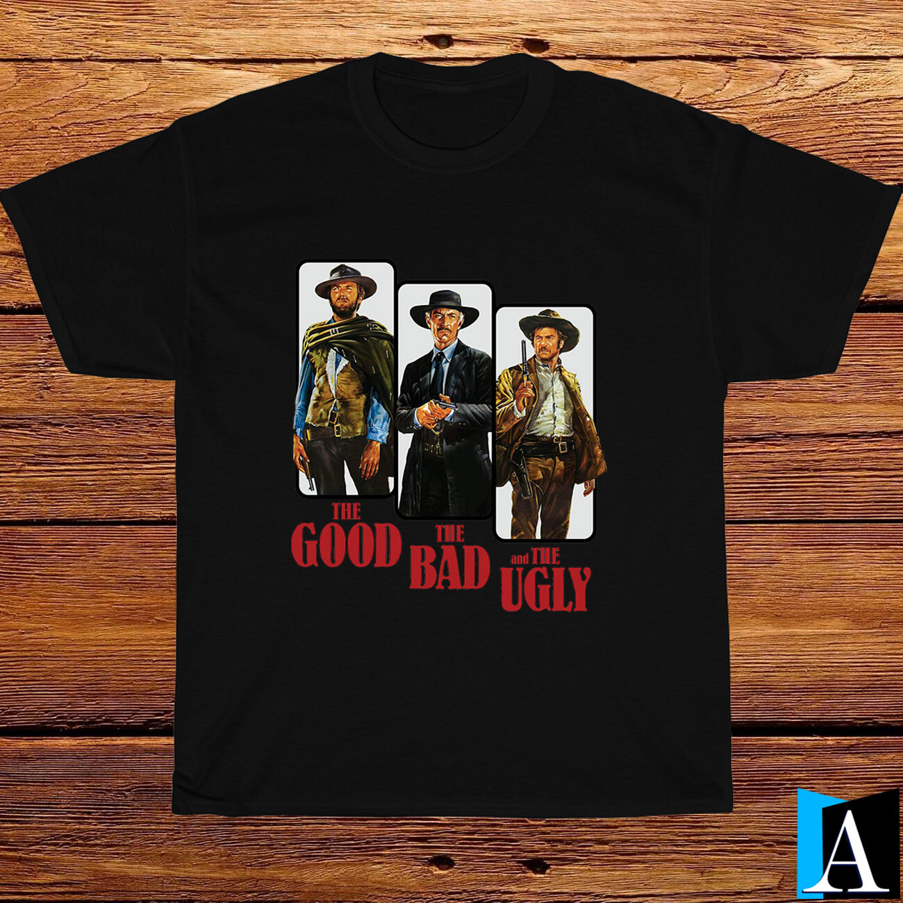 New Shirt The Good The Bad and The Ugly Movie Black/ White/ Grey T-Shirt S-5XL