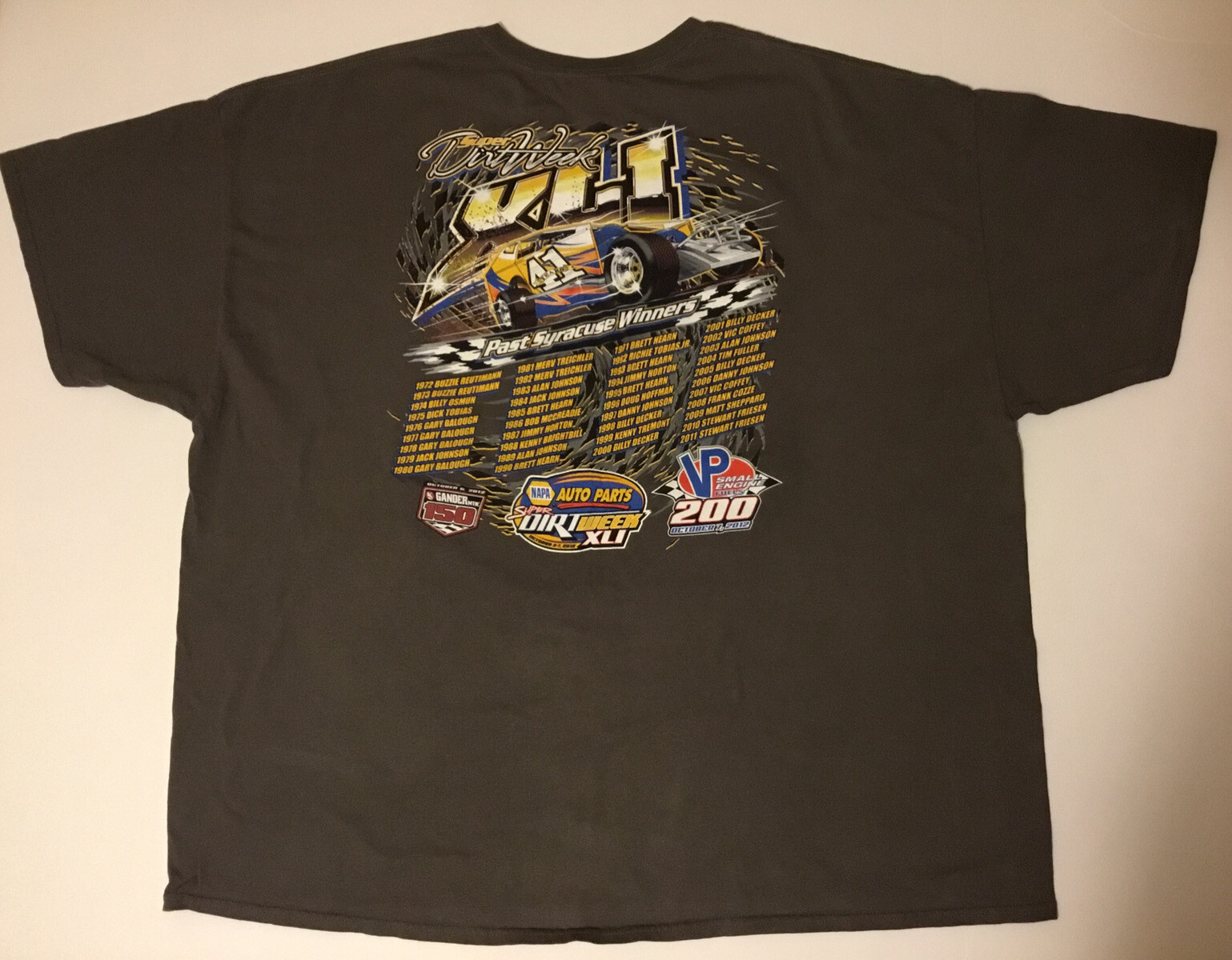 FORMULA 1 GILDAN Short Sleeve T-Shirt Sz 4XL Gray, Blue, Yellow