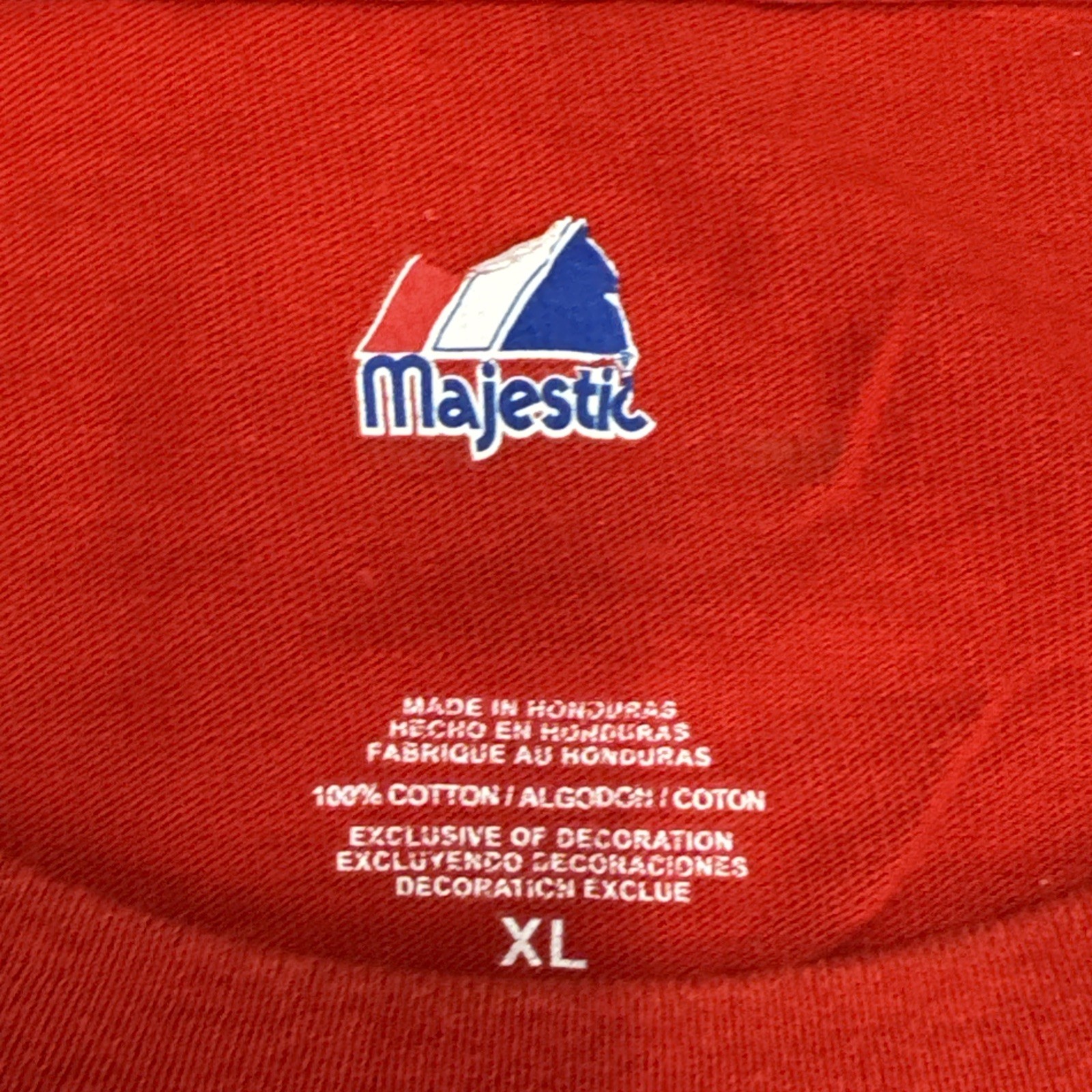 Vintage MAJESTIC T Shirt Size XL Red LA ANGELS Big A Silver Halo 2008 MLB