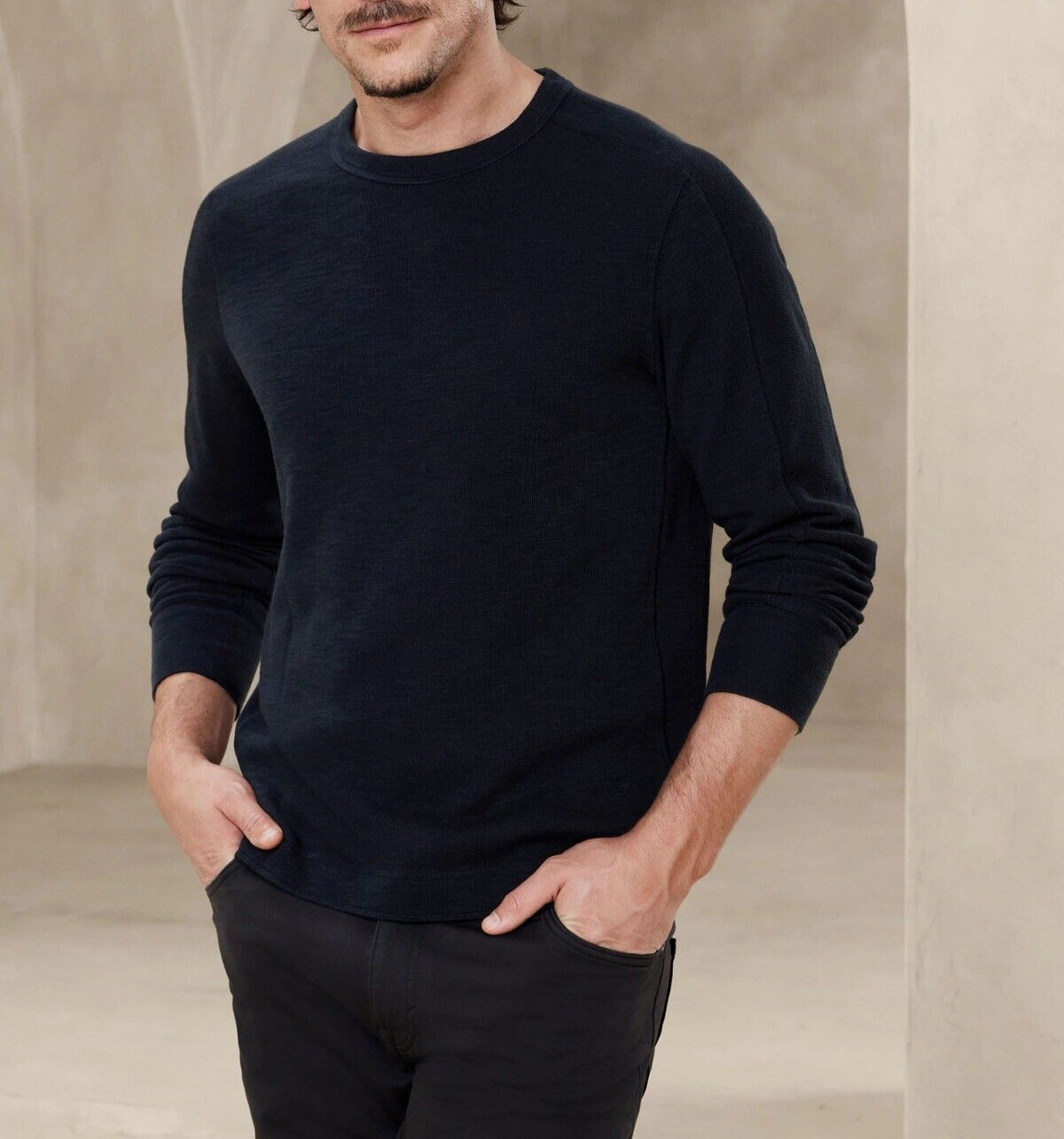 BANANA REPUBLIC Double Knit Crew-Neck Sweater #734159