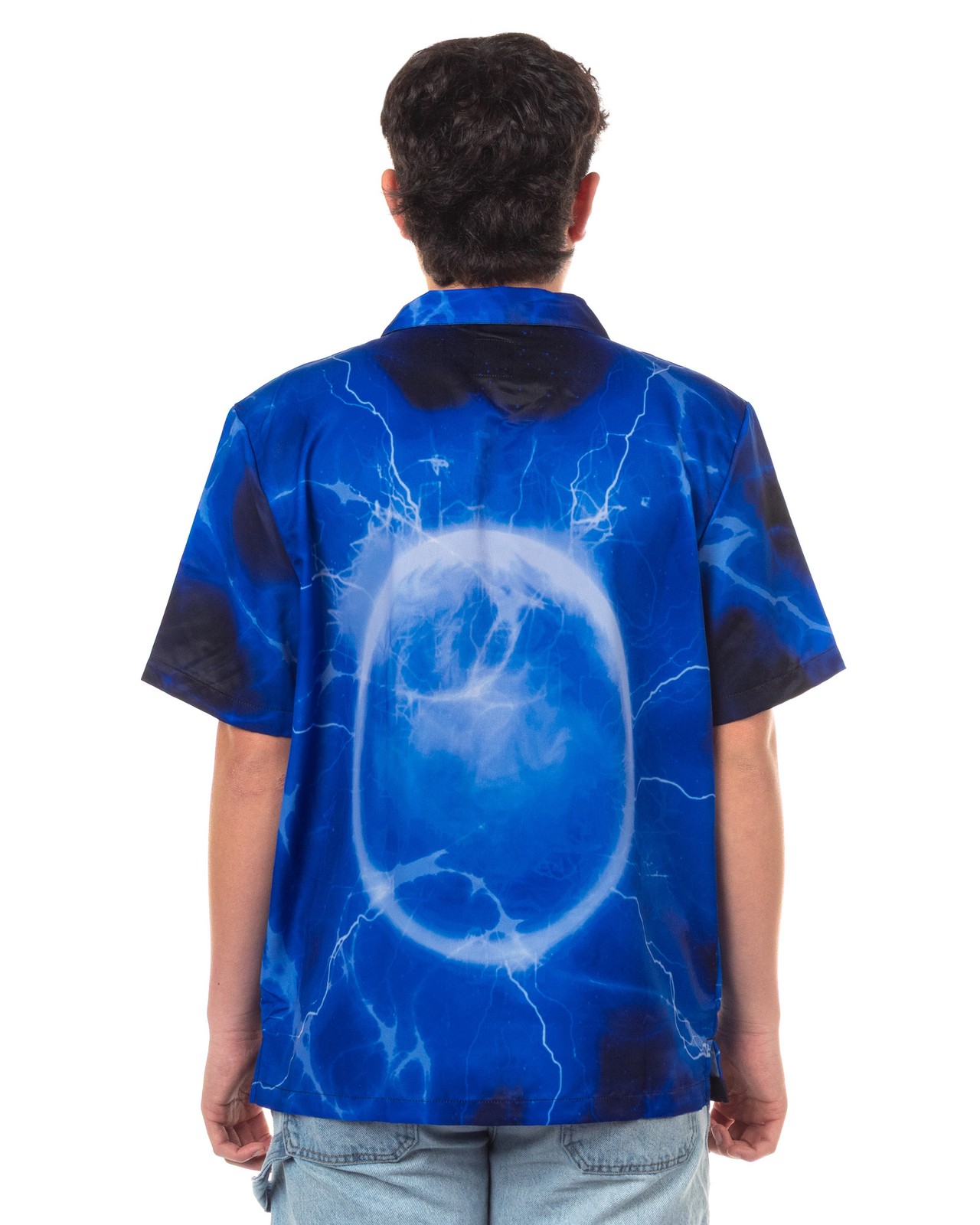 Dragon Ball Z T-Shirt Men’s Power Up Goku Button Up Short Sleeve Top