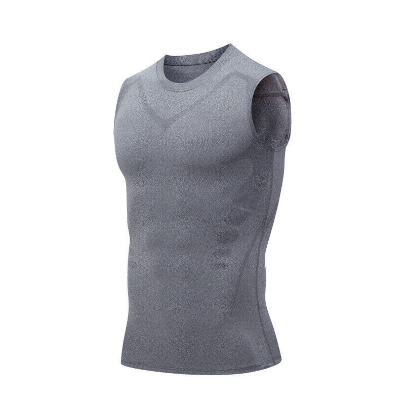 Men’s New Vitaboost Compression Shirt Version Ionic Shaping Sleeveless Vest