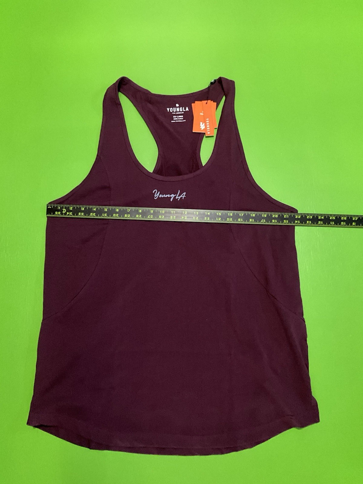 YoungLA Men’s Aesthetic Stringer Tank Top Maroon #333 Size XXL Nwt