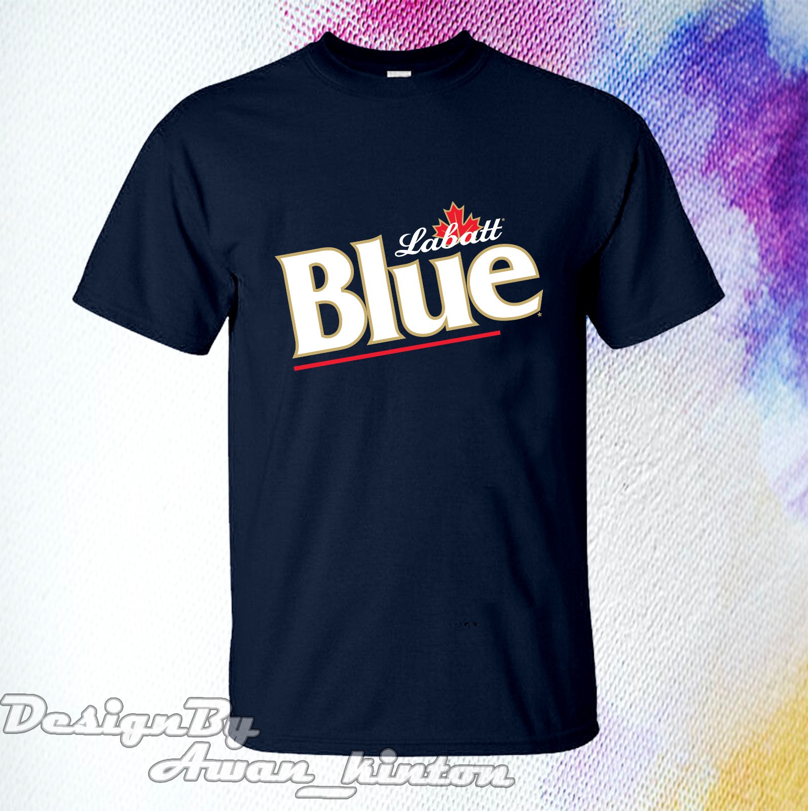 Clothing LABATT BLUE LIGHT Funny Logo TSHIRT Cotton Made In USA