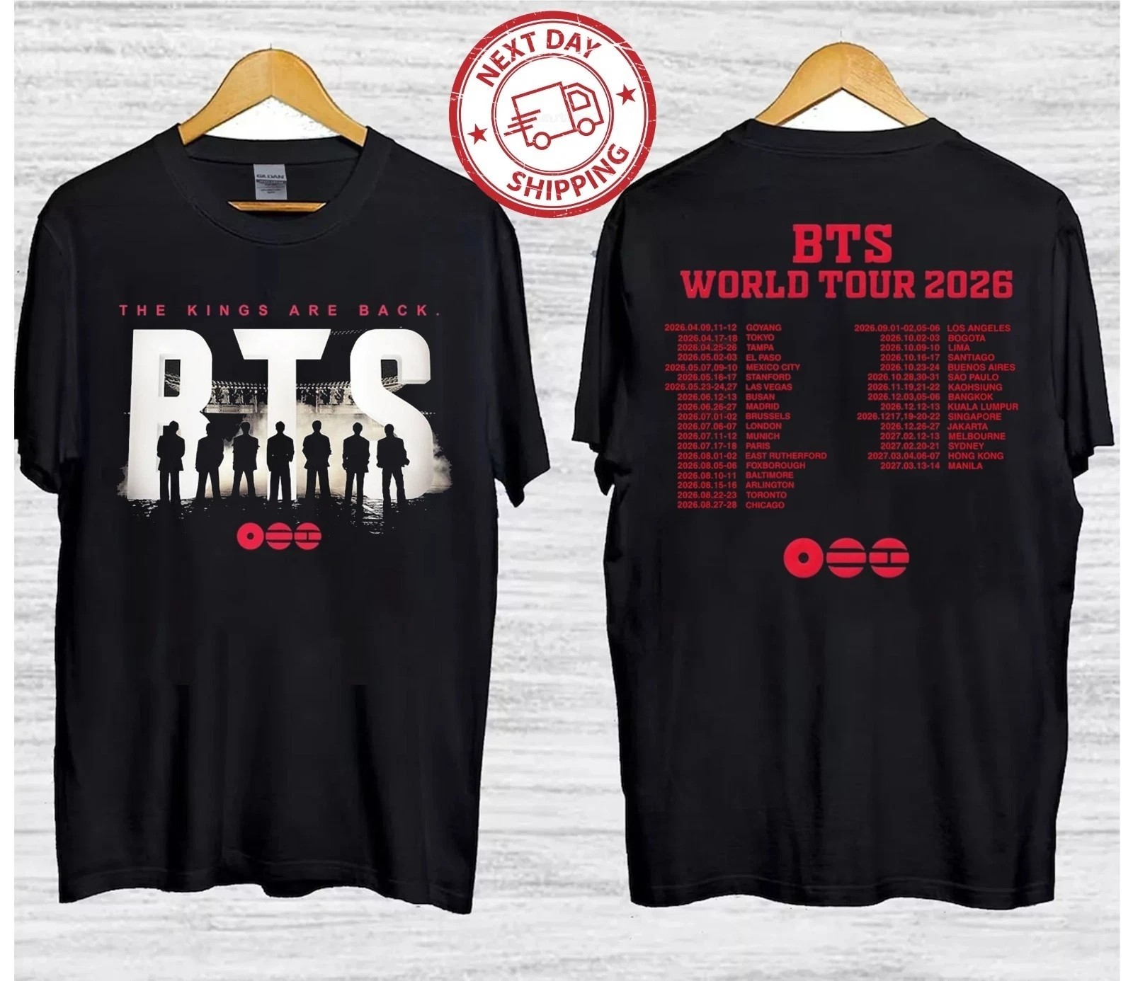 BTS World Tour Arirang 2026 T-Shirt, K-Pop Merch Tee FAST SHIP