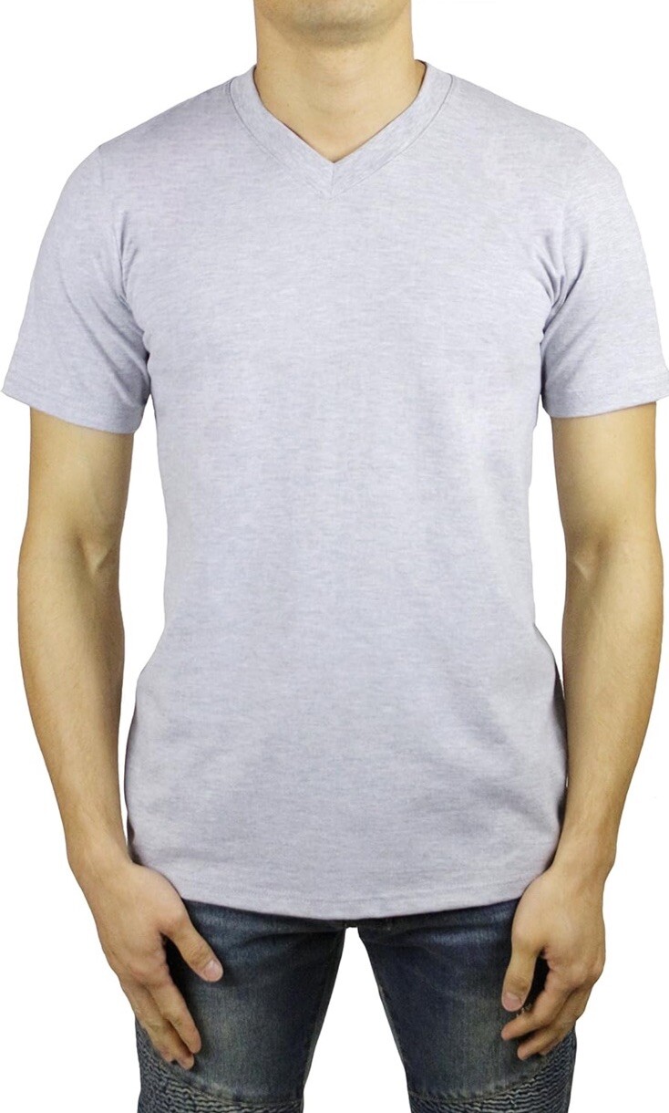 Access Gold Label Men’s Heather Gray V Neck Tee Shirt Small New