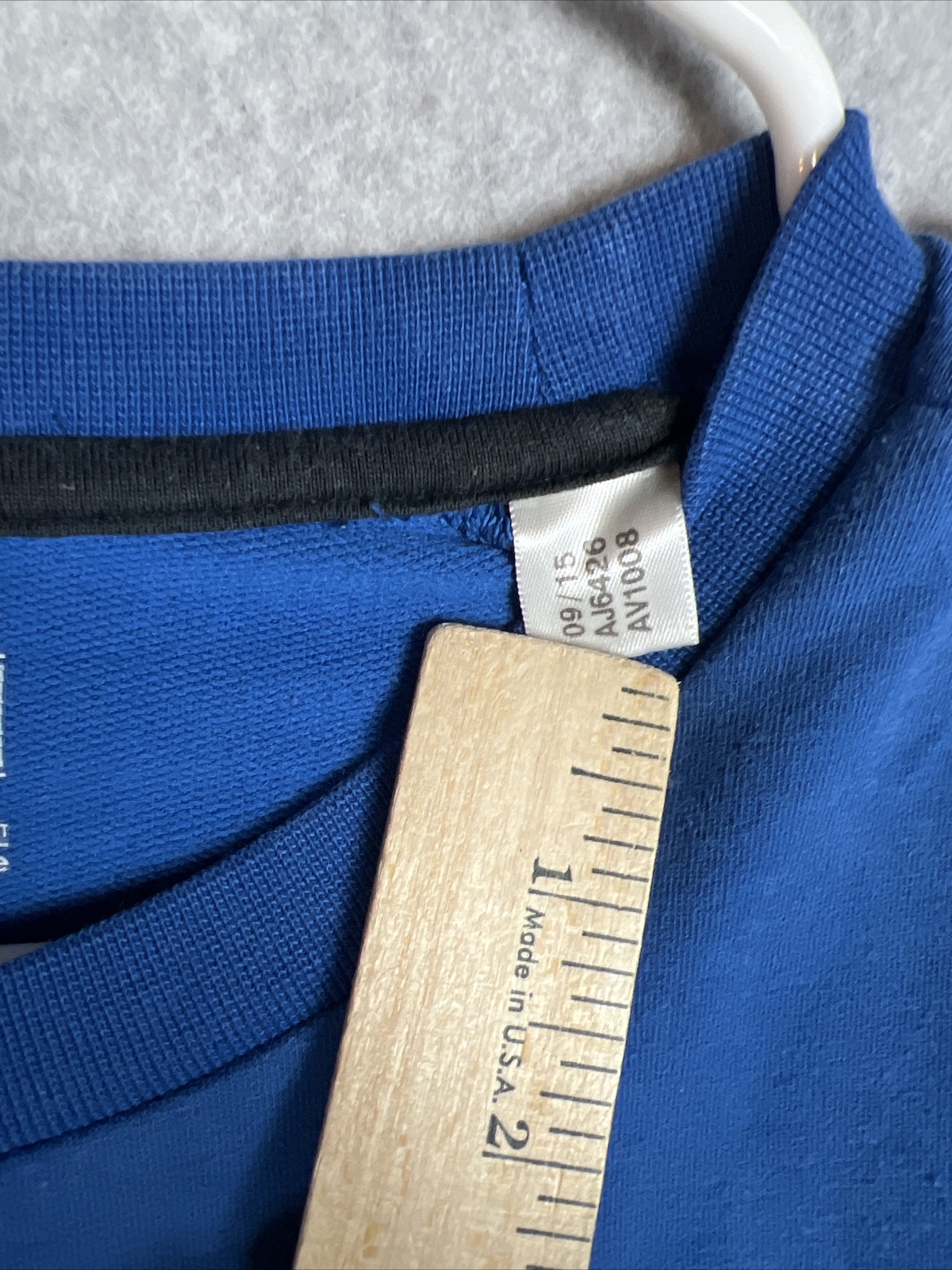 Adidas Climate Shirt Blue Long Sleeve Logo Crew Neck Medium 12/14 Youth