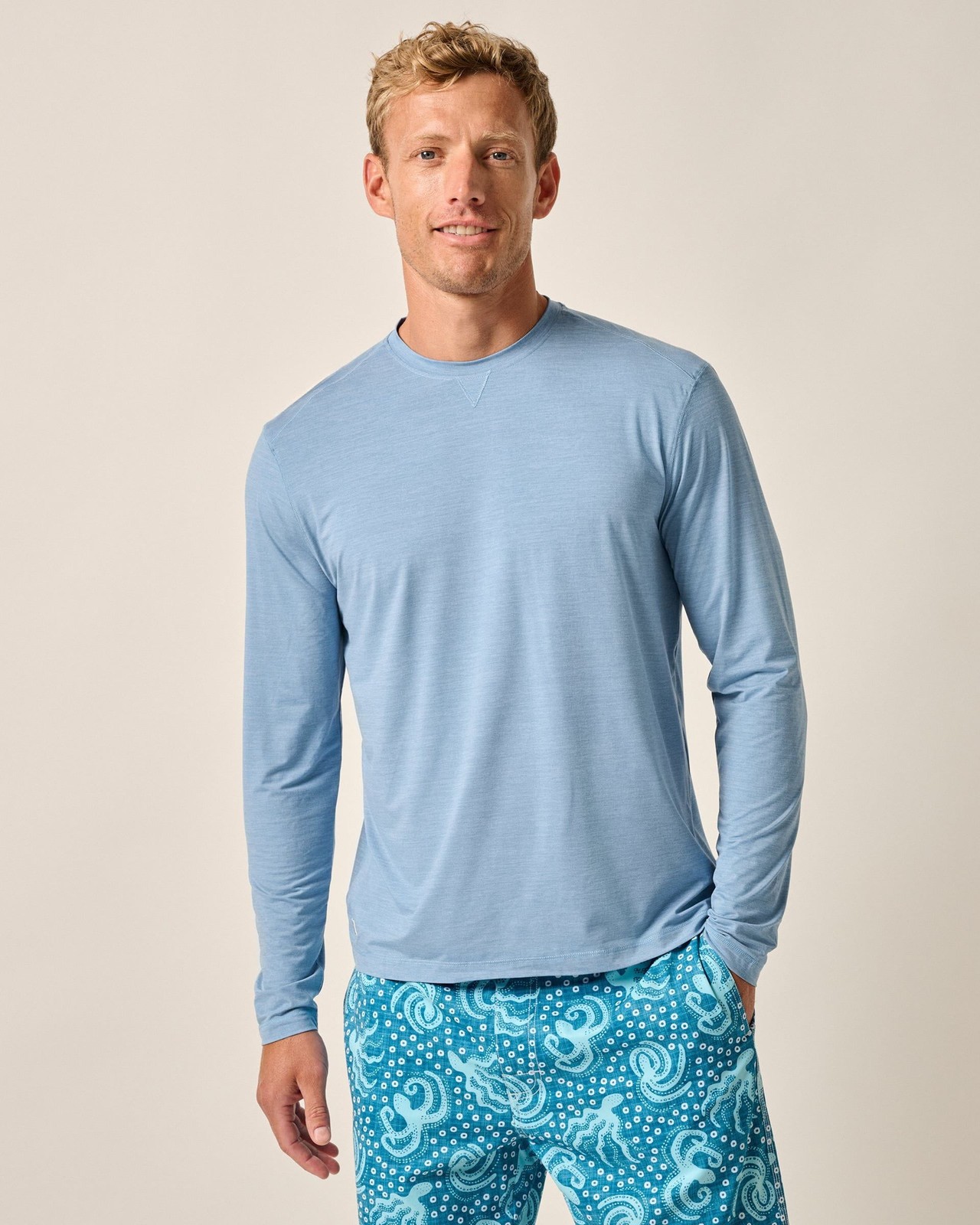 johnnie-O Basin Performance Upf Long Sleeve Sun Shirt Mens Tide (7853850)