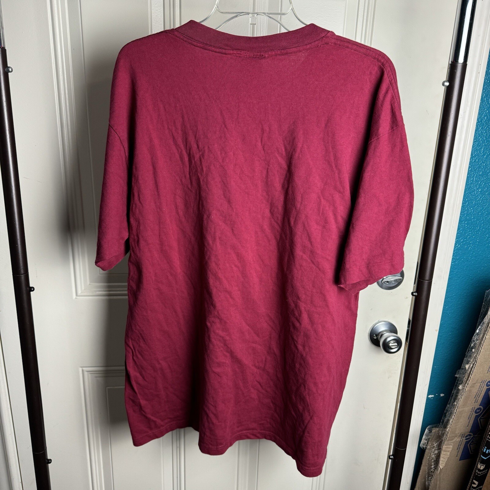 Vintage Blue Wave Las Vegas shirt XL maroon single stitch rainbow foil print tee