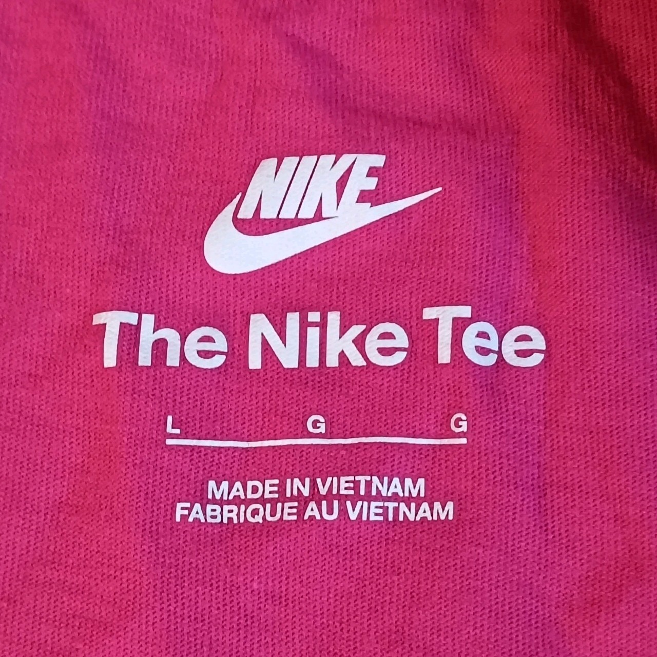 Nike Sportswear Club T-Shirt Mens L Pink Embroidered Swoosh Logo AR4997-666