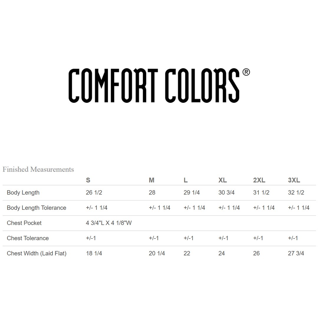Comfort Colors 6030CC Adult 100% Ring Spun Cotton Heavyweight RS Pocket T-Shirt