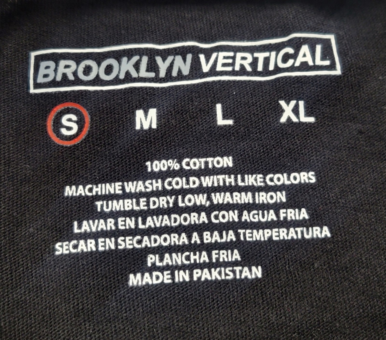 Brooklyn Vertical Unisex Terror T Shirt Black Small