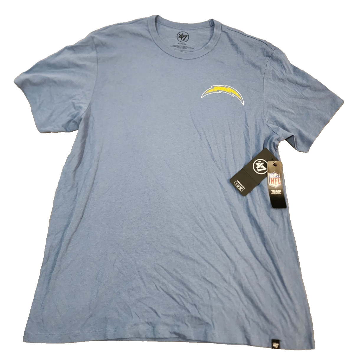 ’47® (Men’s XL) LA Chargers™ Back to Back Franklin T-Shirt in Cadet Blue